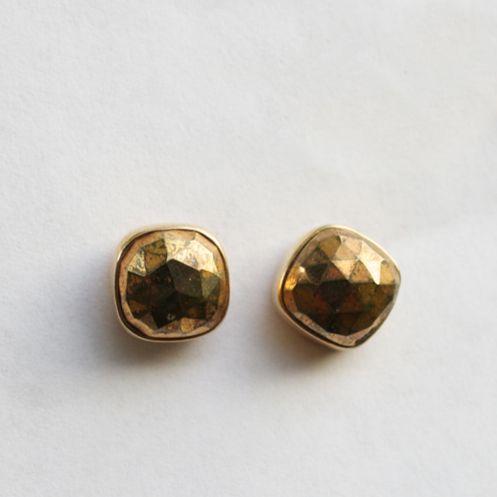 Precious Stone Earrings - Pyrite — Everly and Ace